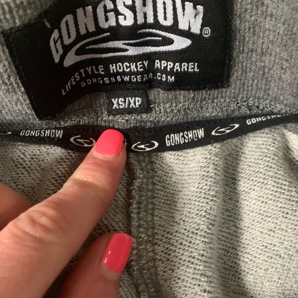 GONGSHOW HOCKEY DARK GRAY SWEATPANTS / JOGGERS SIZE XS - Picture 2 of 10